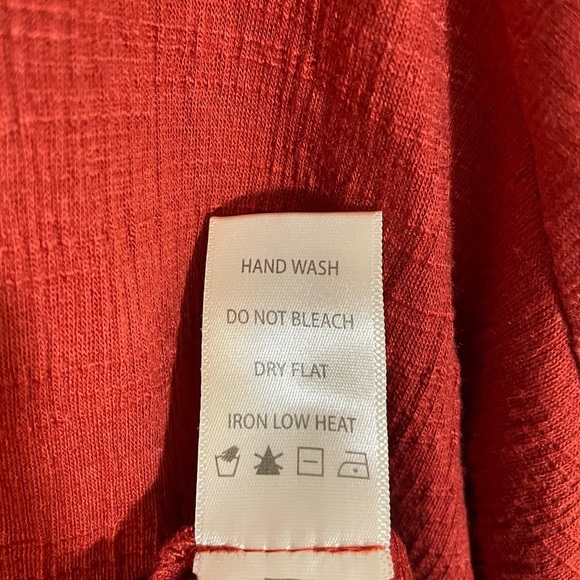 Max Studio Terracotta Textured Boho Blouse W/ Tie 3/4 Sleeve Sz 3X NWT MSRP $88 - Picture 4 of 11